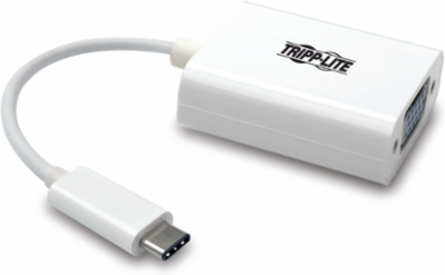 USB-C to VGA Adapter, 1080p Video, Plug-and-Play, White