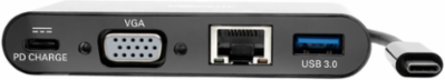 USB-C Multiport Adapter with VGA, USB-A, Gigabit Ethernet & PD Charging