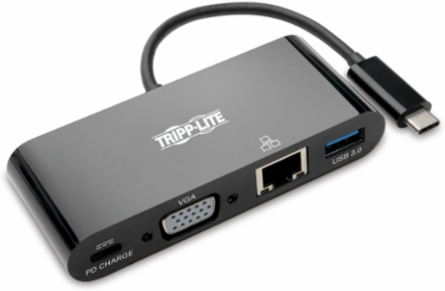 USB-C Multiport Adapter with VGA, USB-A, Gigabit Ethernet & PD Charging