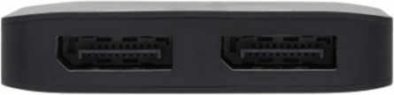 USB-C Adapter, Dual Display, 4K 60Hz DisplayPort, 8K, HDR, 4:4:4, HDCP 2.2, DP 1.4 Alt Mode, Black