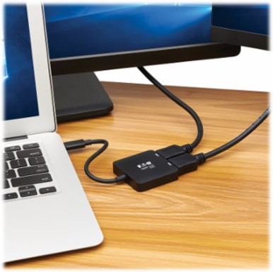 USB-C Adapter, Dual Display, 4K 60Hz HDMI, HDR, 4:4:4, HDCP 2.2, DP 1.4 Alt Mode, Black