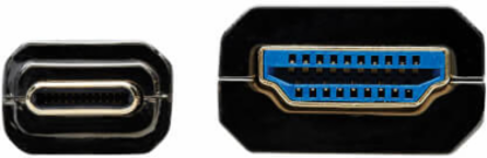 High-Speed USB-C to HDMI Fiber Active Optical Cable (AOC), UHD 4K 60Hz, HDR, CL3 Rated, Black, 20 m