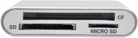USB 3.1 Gen 1 USB-C Multi-Drive Media Reader/Writer, 6 Inch Length, Aluminum