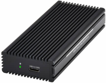 Enclosure Adapter, USB-C to M.2 NVMe and SATA SSD (M-Key), USB 3.2 Gen 2 (10 Gbps), RGB LED