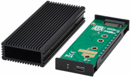 Enclosure Adapter, USB-C to M.2 NVMe and SATA SSD (M-Key), USB 3.2 Gen 2 (10 Gbps), RGB LED
