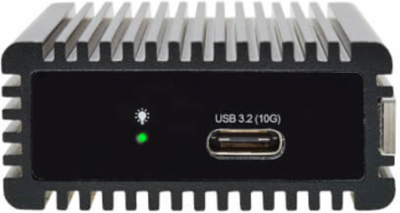 Enclosure Adapter, USB-C to M.2 NVMe and SATA SSD (M-Key), USB 3.2 Gen 2 (10 Gbps), RGB LED
