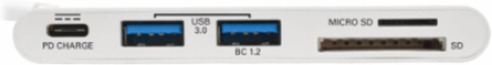 USB-C Multiport Adapter, 2x USB-A, Card Reader, 60W PD Charging