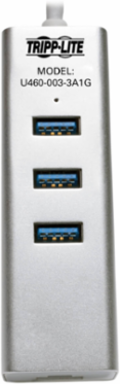 3-Port USB-C Hub with Gigabit Ethernet, USB 3.0, 1.5A Charging Ports