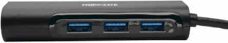 3-Port USB-C Hub with Gigabit Ethernet, USB 3.1 Gen 1, 1 GbE, Black