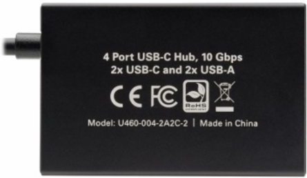 4-Port USB-C Hub - USB 3.x Gen 2 (10Gbps), 2x USB-A & 2x USB-C Ports, Thunderbolt 3, Aluminum Housing