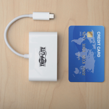 4-Port USB-C Hub, USB 3.0, 2x USB-A, 2x USB-C, White, 6 Inch