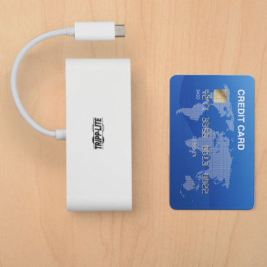 4-Port USB-C Hub with Power Delivery, USB 3.0, 60W Charging, White
