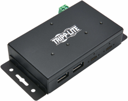Industrial-Grade 4-Port USB Hub, USB 3.1 Gen 2, 10 Gbps, ESD Protection