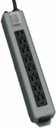 9-Outlet Industrial Power Strip, 15 ft Cord, 15A, Metal Housing