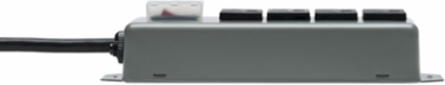 4-Outlet Industrial Power Strip with 6 ft Cord, Metal Housing and Locking Switch