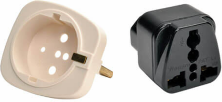 Multi-International Power Plug Adapter for IEC 320 C13 Outlet, 0.13 lbs Shipping Weight