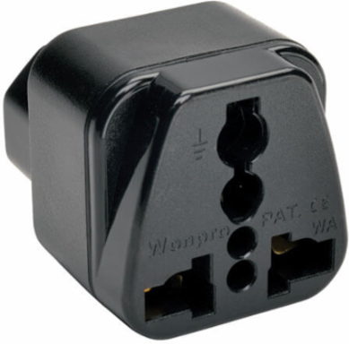 Multi-International Power Plug Adapter for IEC 320 C13 Outlet, 0.13 lbs Shipping Weight