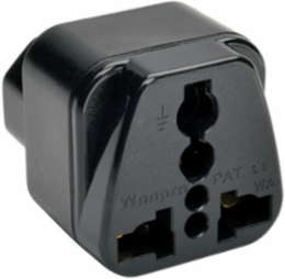Multi-International Power Plug Adapter for IEC 320 C13 Outlet, 0.13 lbs Shipping Weight