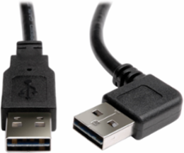 Universal Reversible USB 2.0 Cable, 3 ft, USB A Male, High Speed
