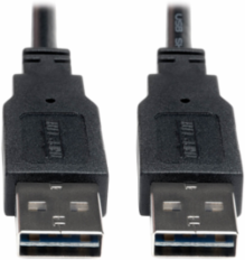 Universal Reversible USB 2.0 Cable, 6 ft, Male-to-Male, High Speed