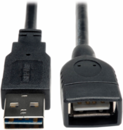 Universal Reversible USB 2.0 Extension Cable, 6 Inch, A-Male to A-Female