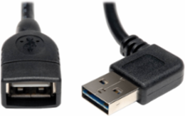 Universal Reversible USB 2.0 Extension Cable, 18 Inch, Right/Left Angle