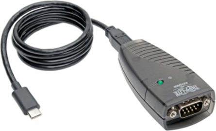 USB-C to DB9 RS232 Serial Adapter Cable 3 ft, TAA-Compliant, Plug-and-Play