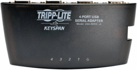 USB-A to DB9 Serial Adapter Hub, 4-Port, 460 Kbps, Includes 6-ft Cable