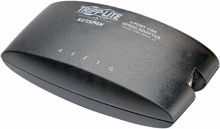 USB-A to DB9 Serial Adapter Hub, 4-Port, 460 Kbps, Includes 6-ft Cable