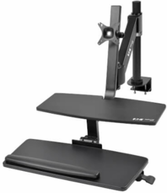 WorkWiseTM Standing Desk Clamp Workstation, Single-Monitor, 29 lb Capacity