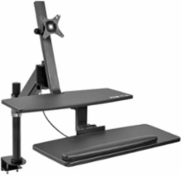 WorkWiseTM Standing Desk Clamp Workstation, Single-Monitor, 29 lb Capacity