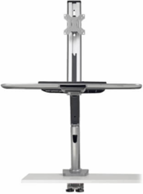 WorkWise Desk-Mounted Workstation, Single Display, Supports 13-32 Inch Monitors, 17.6 lb Capacity