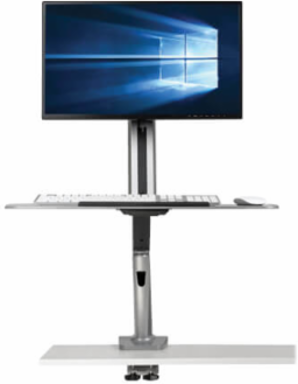 WorkWise Desk-Mounted Workstation, Single Display, Supports 13-32 Inch Monitors, 17.6 lb Capacity