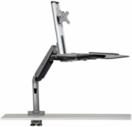 WorkWise Desk-Mounted Workstation, Single Display, Supports 13-32 Inch Monitors, 17.6 lb Capacity