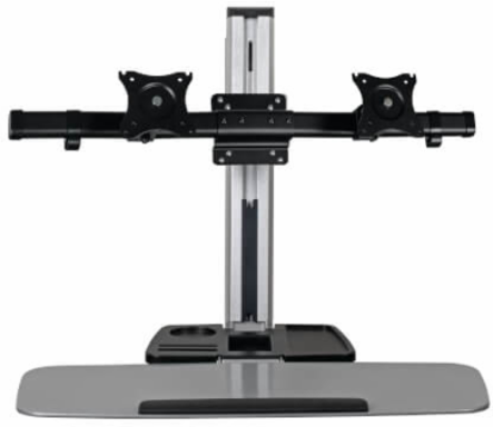Wall-Mounted Workstation for 13 to 32 Inch Displays, 17.6 lb Capacity, Black