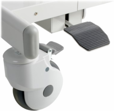 Mobile Workstation, Monitor Arm, Casters, Locking Drawer, TAA