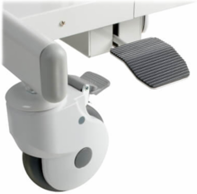 Mobile Workstation, Monitor Arm, Casters, Locking Drawer, TAA