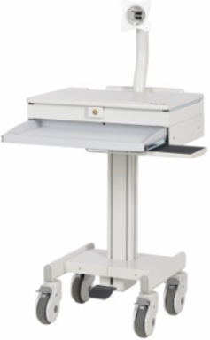 Mobile Workstation, Monitor Arm, Casters, Locking Drawer, TAA
