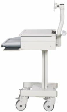Mobile Workstation, Monitor Arm, Casters, Locking Drawer, TAA