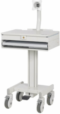 Mobile Workstation, Monitor Arm, Casters, Locking Drawer, TAA