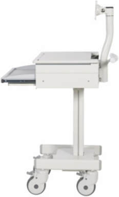 Mobile Workstation, Monitor Arm, Casters, Locking Drawer, TAA