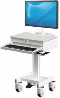 Mobile Workstation, Monitor Arm, Casters, Locking Drawer, TAA