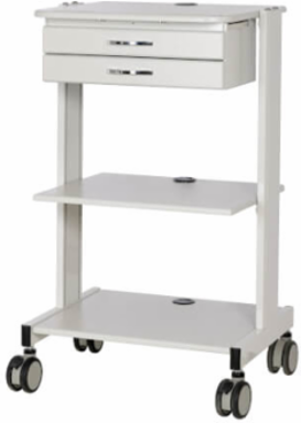 Mobile Workstation, 2x Adjustable Shelves, 2x Metal Drawers, Locking Casters, TAA