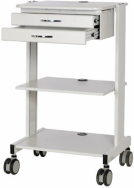 Mobile Workstation, 2x Adjustable Shelves, 2x Metal Drawers, Locking Casters, TAA