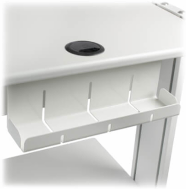 Mobile Workstation, 2x Adjustable Shelves, 2x Metal Drawers, Locking Casters, TAA