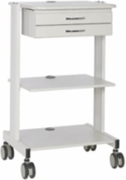 Mobile Workstation, 2x Adjustable Shelves, 2x Metal Drawers, Locking Casters, TAA
