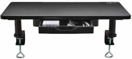 Desk-Clamp Monitor Riser, Storage Drawer, TAA