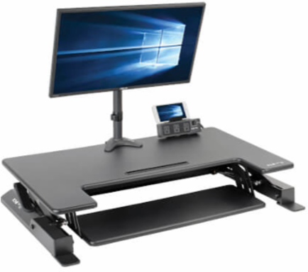 Height-Adjustable Sit-Stand Workstation 36 x 22 Inch, 33 lb Capacity