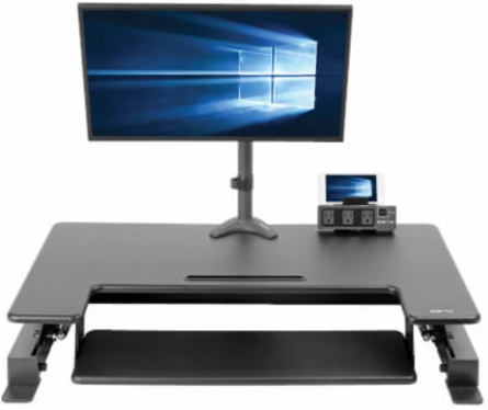 Height-Adjustable Sit-Stand Workstation 36 x 22 Inch, 33 lb Capacity