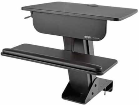 WorkWise Standing Desk Clamp Workstation - 23.6 x 11 Inch Tray, Adjusts 8.5-22 Inch